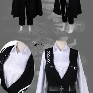 Game Limbus Company Rodya Cosplay Costumes Rodion No.0.9 Uniform Clothing Black Jacket Halloween Carnival Costumes Anime
