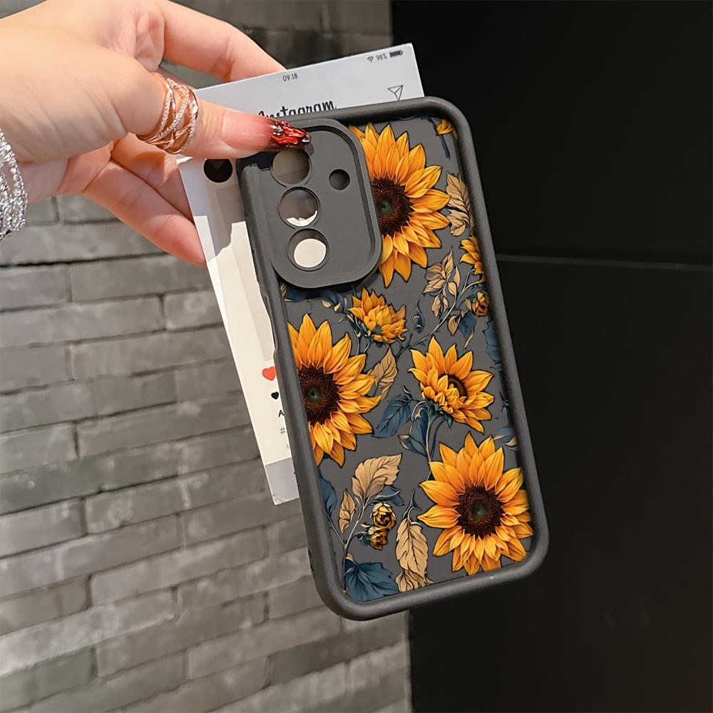 Creative Sunflower Phone Cases Compatible with Samsung Galaxy S26 S25 S24 S23 S22 S21 Fe Plus Ultra A13 A14 A15 A16 A17 A33 A34 A35 A36 A52 A53 A54 Note20, Soft TPU Back Cover for Drop Protection.