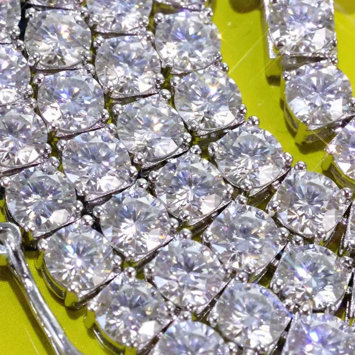 3/4/5mm Hip Hop Moissanite Tennis Necklace Ice Out VVS1 Diamond Chain Bling Bling Sparkling Jewelry Iced Out Chain Luxury Gift for Men Women Streetwear Jewelry