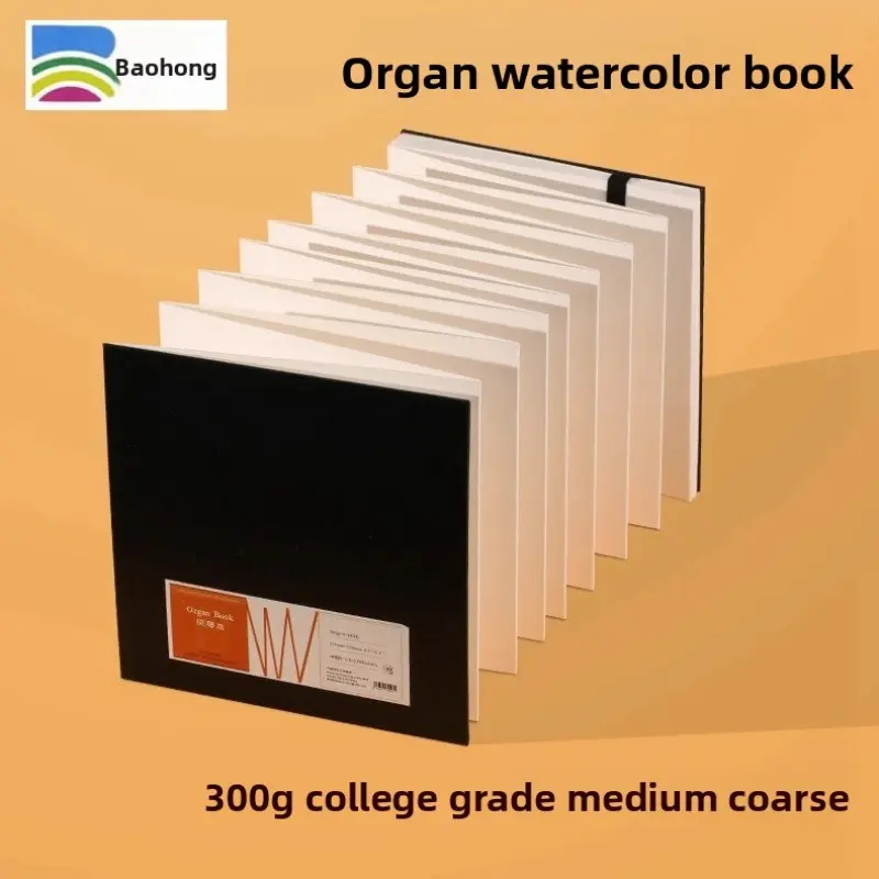 Baohong Academy Grade Accordion Watercolor Sketchbook, 300gsm Medium Cold Pressed, Tear-Free Continuous Pages Warp-Resistant, Acid-Free Vibrant Color, Travel Portable Plein Air Painting, Back to School Art Supplies for Art Students