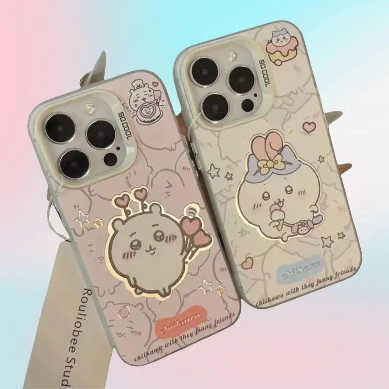New Style Good Looks Anime Chiikawa Hachiware Usach Mobile Phone Case Cute Applicable for Iphone Creativity Cartoon Couple Niche