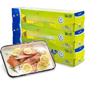 Plastic Wrap For  (11.81in x 393.7ft - 3 Pack) I Plastic Wrapping Paper For ,   Wrap, Clear Wrap to Seal Baked Goods,  Transparent Wrap I Press and Seal Wrap