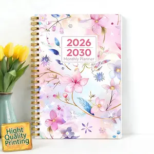 2026-2030 Monthly Planner/Calendar - January 2026 to December 2030, 5-Year Monthly Planner, Colorful Floral Themed Cover Design Notebook, Yearly Calendar Planning, Monthly Tabs, 60-Month Calendar, 5.5 x 8.3 Inches, Thick Paper, Elastic Cover, Durable Doub