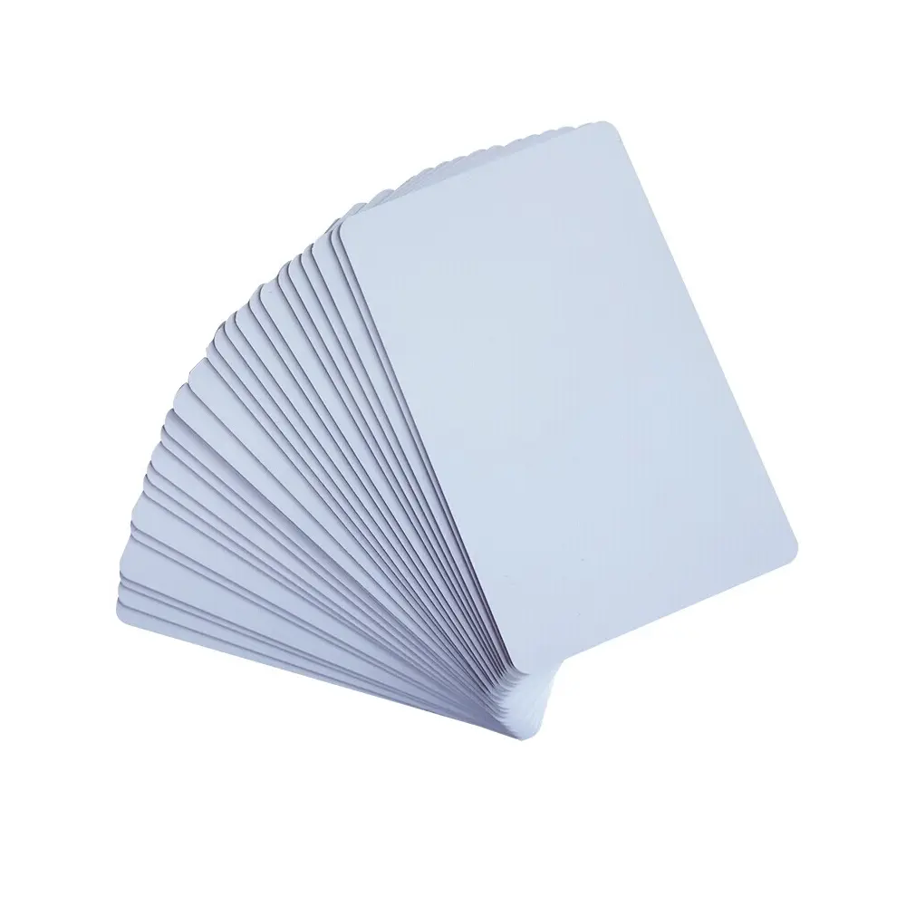 200pcs High Glossy Blank PVC Business Card Design Logo Name Thank You ID Card Waterproof and Double Sided Printing NOT NFC Cards