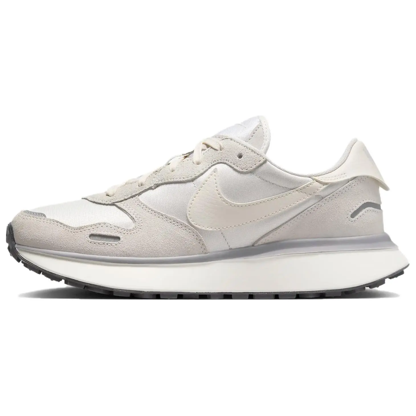 Nike Phoenix Waffle Women’s Comfortable Casual Low-Top Lifestyle Shoes in White and Gray Verifiable, with credentials and supporting global authentication