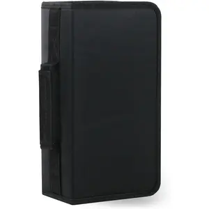 128 Capacity DVD CD Disc Storage Binder Wallet for Car Home Office Travel Black