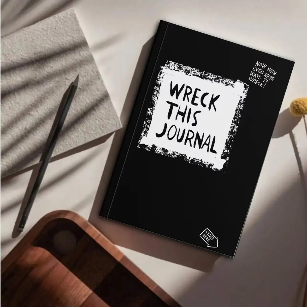 Creative handmade notebook Wreck This Journal, design diary book, perfect for personalization and self-expression, gift idea