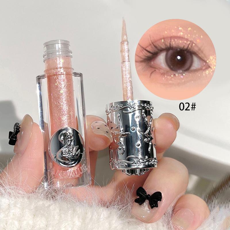 Glitter Liquid Eyeshadow, 2 Counts/set Long Lasting Shimmering Eye Shadow Stick, Sparkling Colorful Eye Makeup Products for All Styles and Occasions
