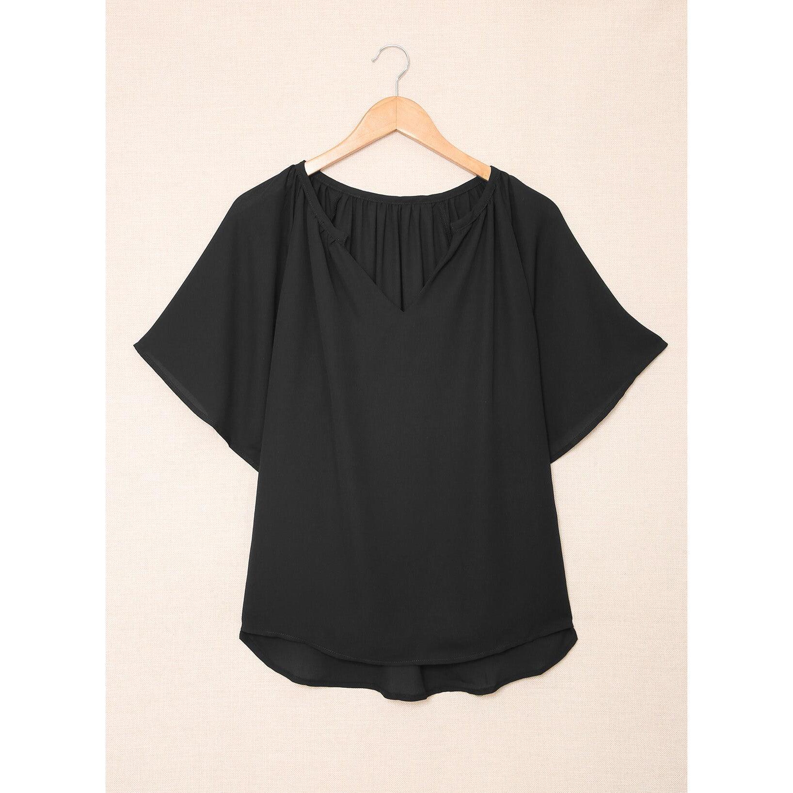 Womens Tops Dressy Casual 2026 Spring Summer V Neck Short Sleeve Shirts Business Casual Chiffon Blouses