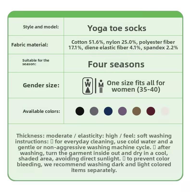 Women's Five Finger Yoga Socks, Non Slip ,Deodorizing Absorb Sweat Summer Indoor Sports ,Professional Fitness Pilates Mid Calf Socks,Non-Slip Toe-Separating Yoga Socks for Women - Cushioned Athletic Socks for#Yoga, Pilates, Barre & Gym Workouts