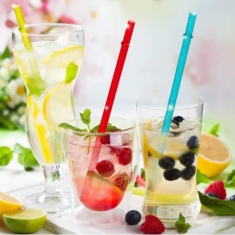 Reusable Straw Set, 12pcs Durable Straws with 1 Brush, Drinking Straws for 20-40oz Tumblers, Dishwasher Safe Straw