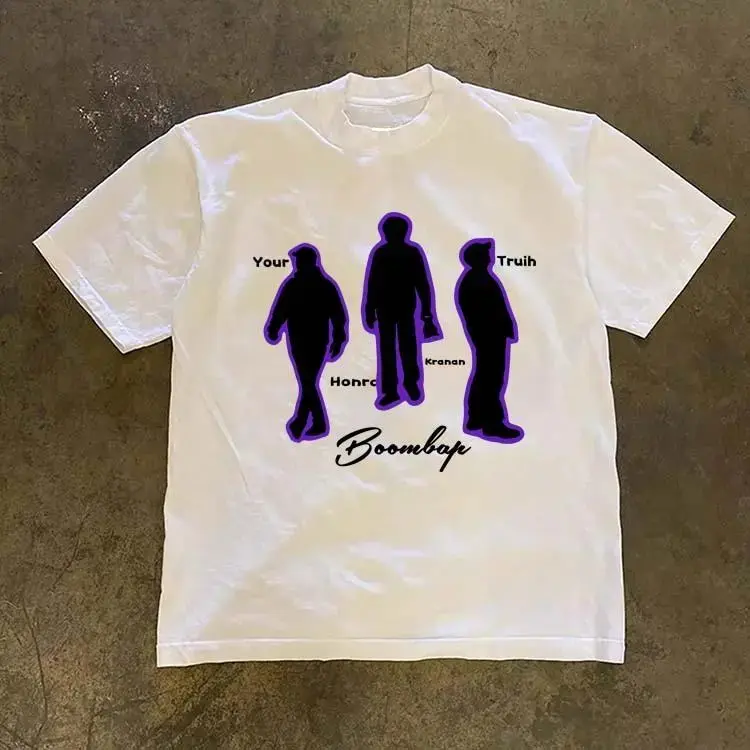 Style Character Shadow Graphic Oversized T-Shirt |   Unique Unisex Vintage Streetwear Tee |   Short Sleeve Top for Men & Women |   Trendy Casual Fashion Shirt