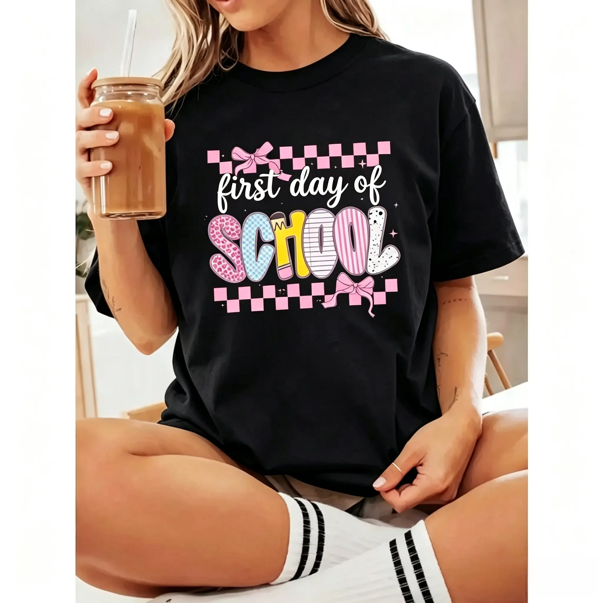 Back to School Casual Tee, Unisex  First Day of School Graphic T-Shirt for Teachers Students