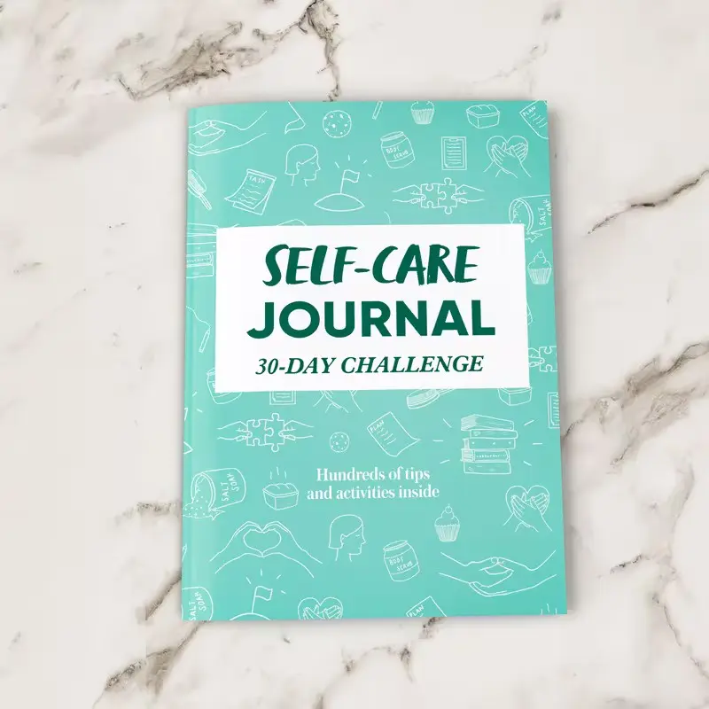 Self-Care Journal with 30-Day Self-Love Challenge, A5 Size, Daily Reflection, Mental Health Planner, Meditation and Mood Tracking