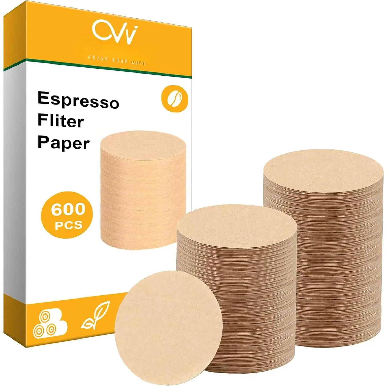 600 count Espresso Filter Paper, Portafilter Filter Disposable Puck Screen for  Espresso Machine 51mm Portafilter Filter Basket, 51mm