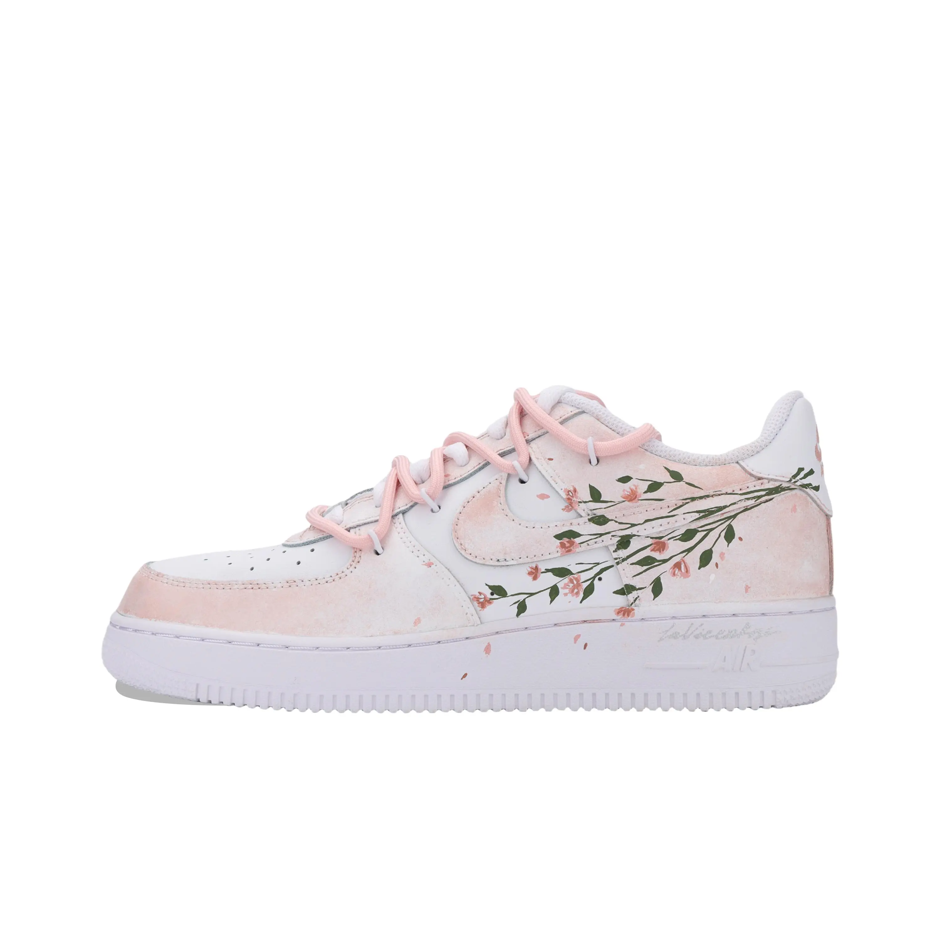 Nike Air Force 1 Spring Cherry Blossom Sneakers – Unisex Low-Top Casual Shoes with Non-Slip Grip and Pink-White Design Verifiable, with credentials and supporting global authentication