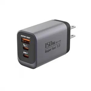 150w Multi-Port Charger, Full Protocol Super Fast Charging, 2C+u Charging Head, PD Plug, High-Power USB-C Adapter