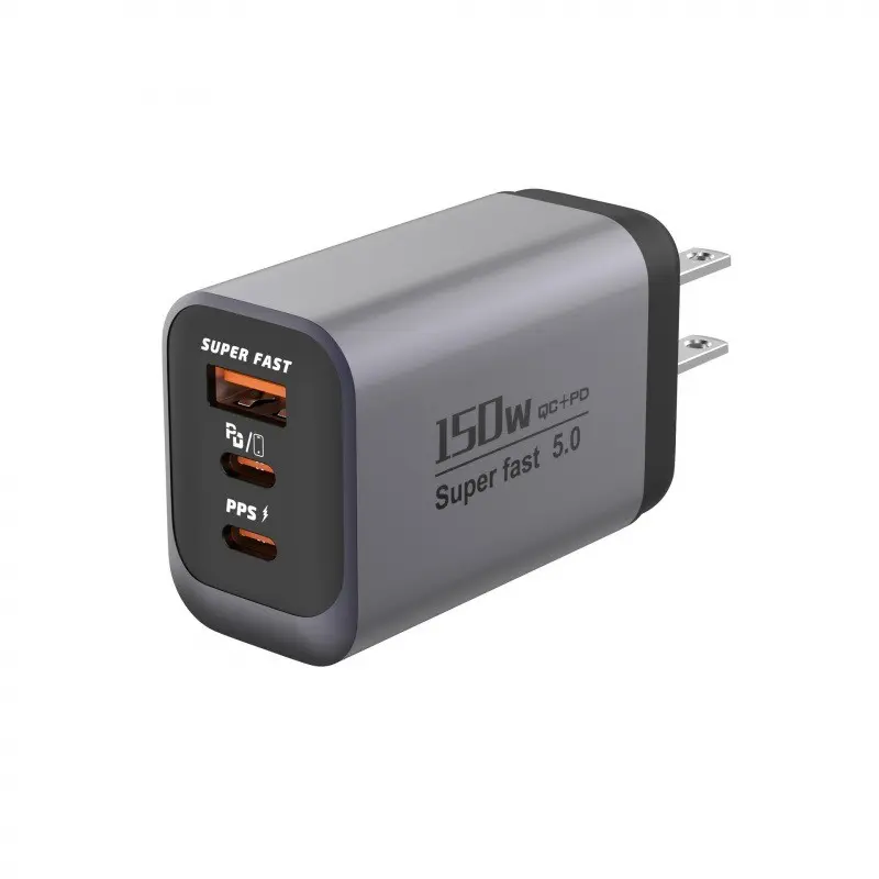 150w Multi-Port Charger, Full Protocol Super Fast Charging, 2C+u Charging Head, PD Plug, High-Power USB-C Adapter