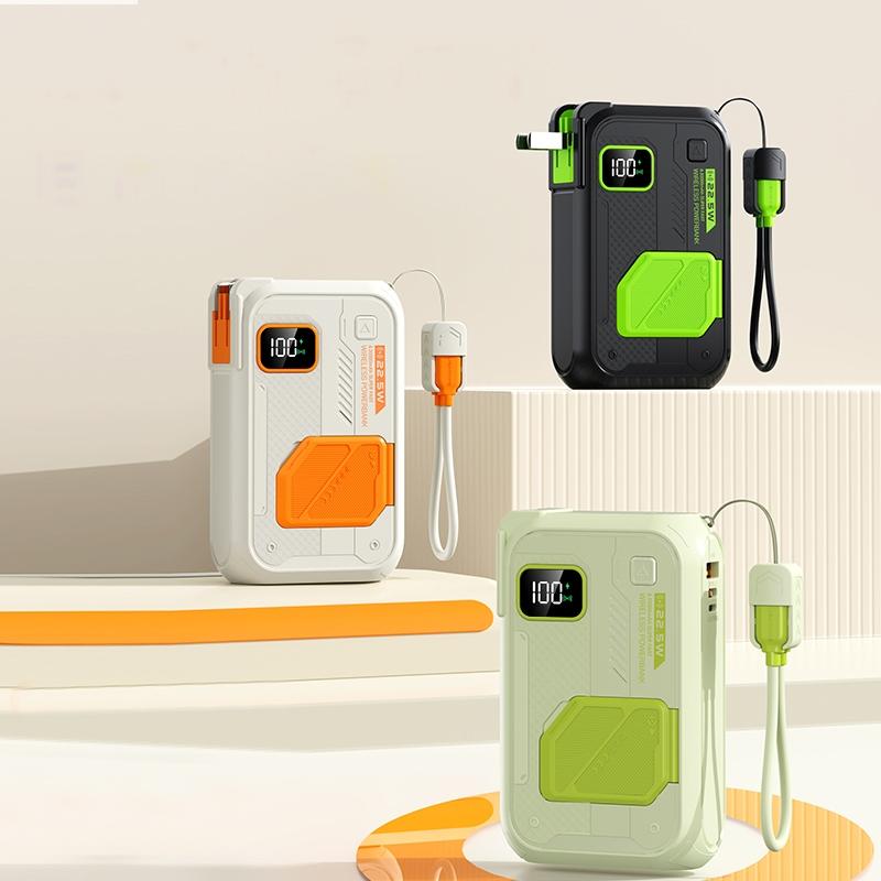 Portable Multifunctional Power Bank, Chargeable 20000mAh Portable Magnetic Charging Power Bank Android, LED Display Powerbank, Travel Gadgets, Electronics Accessories, Portable Battery Powered