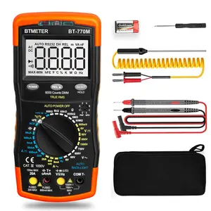 2026 Digital Multimeter TRMS 6000 Count, BTMETER BT-770M Auto/Manual Ranging DMM Electrical Meter Tester for AC/DC Amp, AC/DC Volt, Ohm Capacitance Frequency Continuity Temperature NCV, Auto Backlight