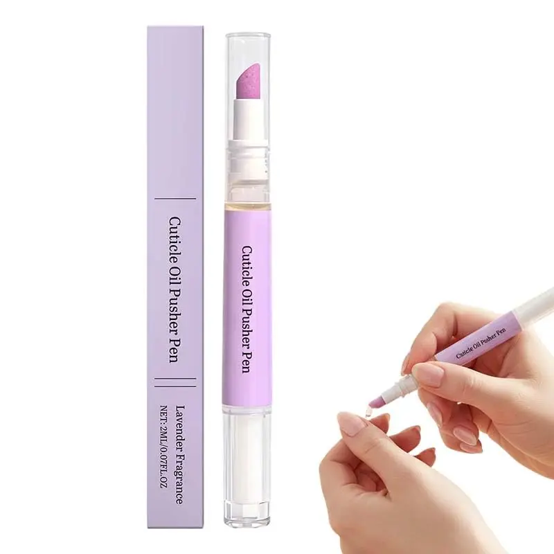 2-in-1 Cuticle Pusher & Oil Pen, 2026 New Cuticle Oil Pusher Pen, Portable Nail Care Pen Instant Cuticle Remover Tools for Dry Nails Hangnails Moisturizes Brightens