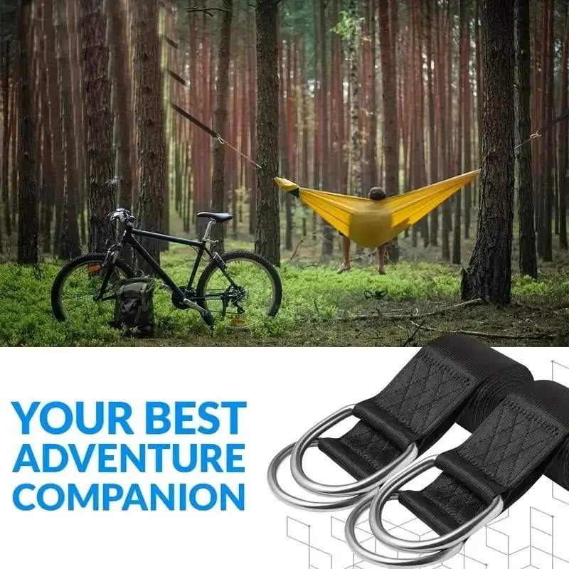 Tree Swing Harness Set with Durability, Camping Hammock Straps with Safety Locks and Carry Bag, Outdoor Playground Accessories