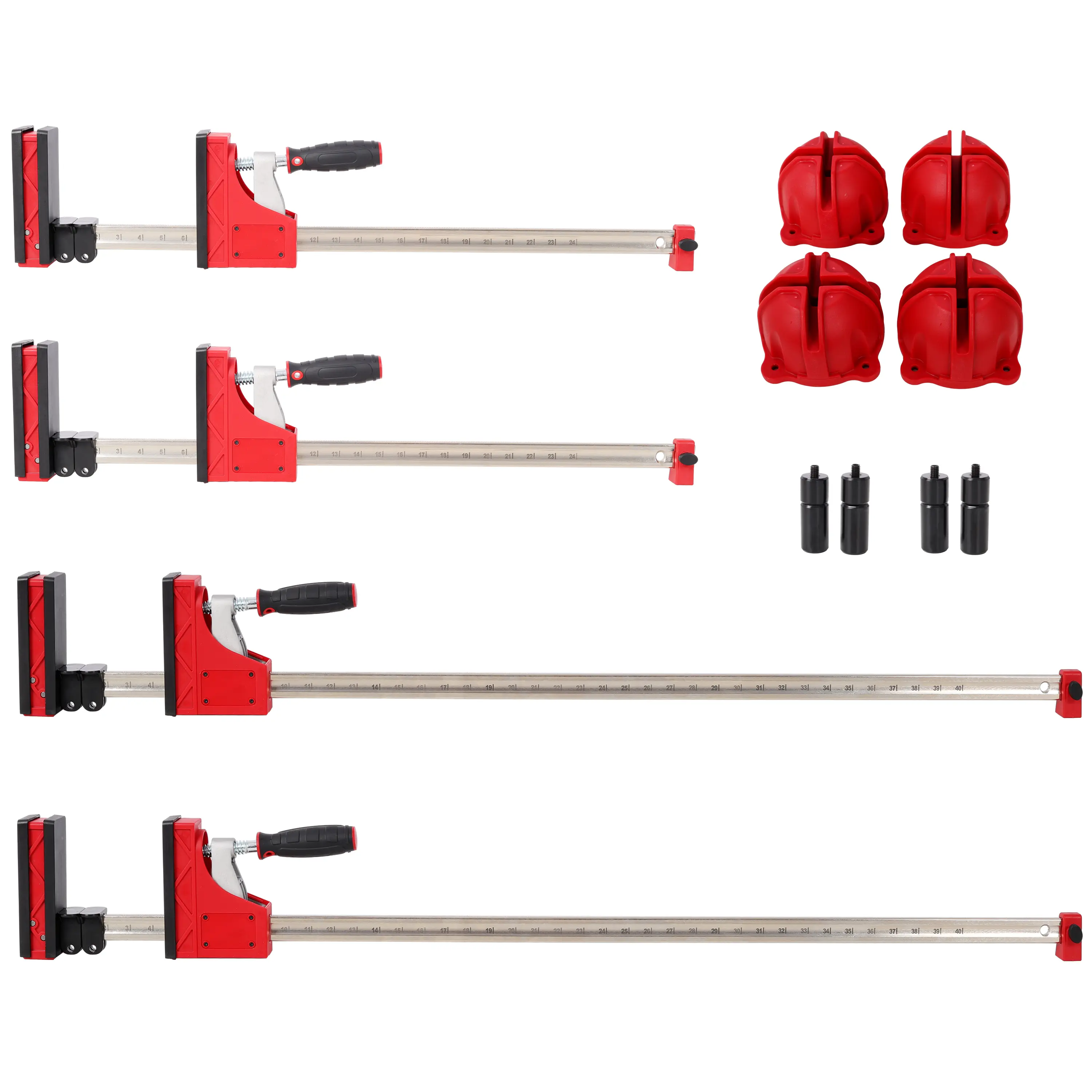 ARCH 12-Piece Parallel Clamp Kit with 24-Inch and 40-Inch Bar Clamps, Bench Dogs, Framing Blocks, Woodworking Clamp Set for DIY, Cabinet Making, Carpentry, Gluing, Assembly, Workshop Garage Tool, Home Furniture and Household Product Search Terms