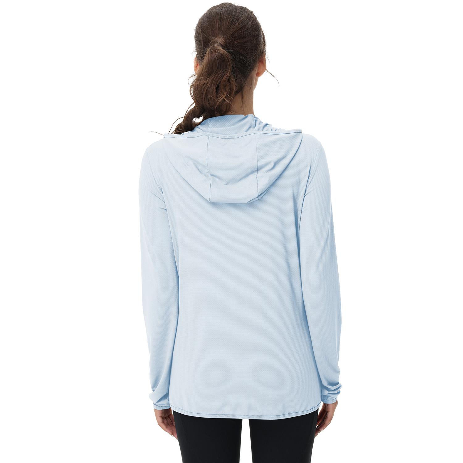 Women's Lightweight Long-Sleeved Sunscreen Hoodie Jacket - Full-Range Large Elastic, Breathable, Cool - Suitable for Hiking, Fishing - Multiple Color Options