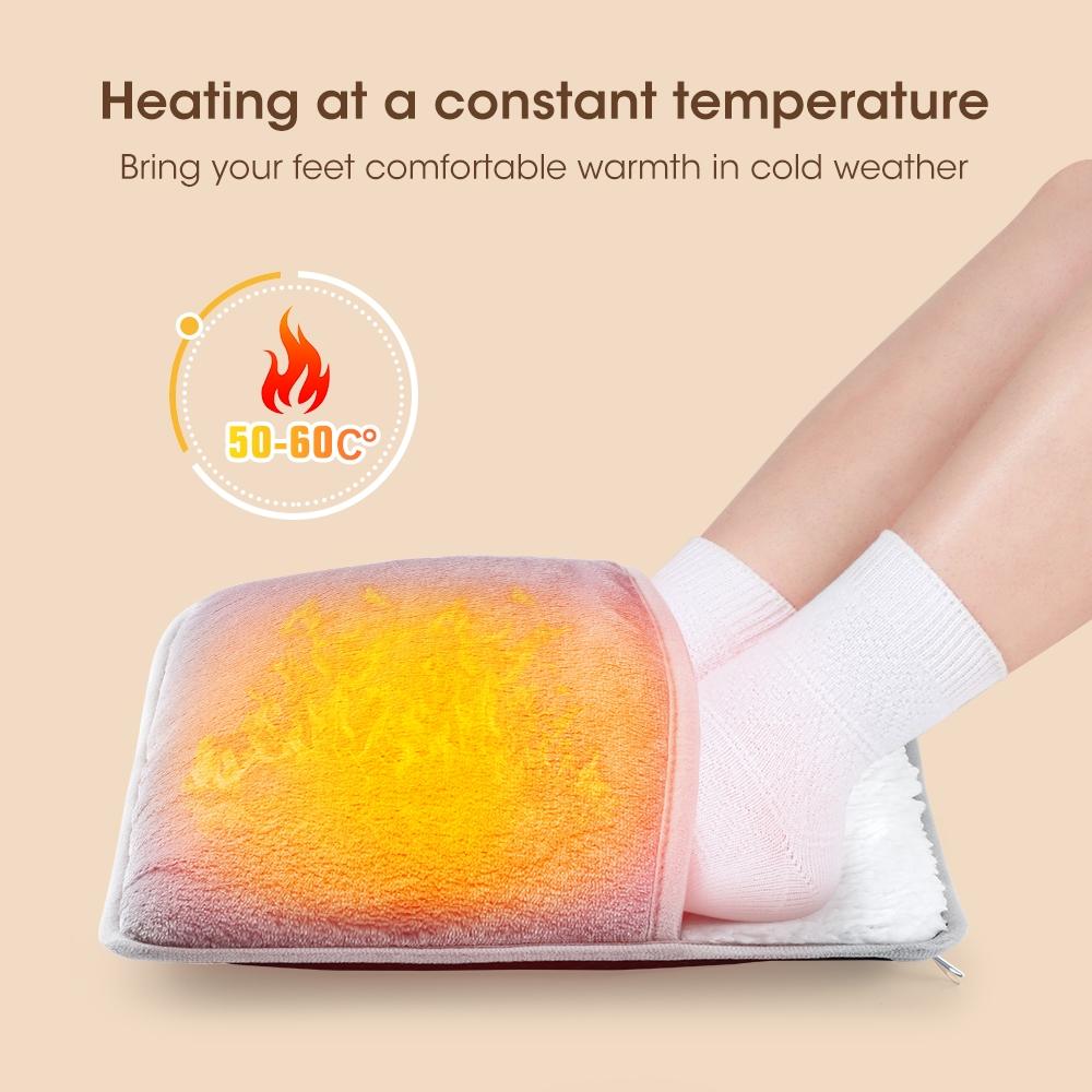 Electric Foot Warmer Heated Pad, Heater Machine, Washable Flannel Heating Mat, Comfortable Home Relaxation & Warmth Partner, Ideal for Cold Weather