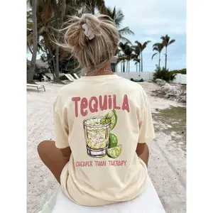 Women's Summer New Simple Letter, Lemon Tea, Lemon Slice Graphic Print Casual Loose Versatile Crew Neck Beige Short Sleeve T-Shirt, Suitable For Daily Wear