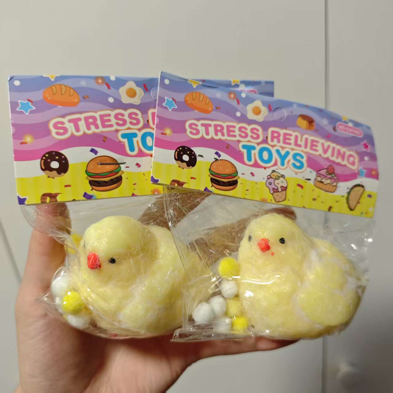 2 Taba Squishy Chicken Toys, Handmade Stress Relief Decompression Squeeze Squeezable Toys for Adults, Fun Christmas and Birthday Gift for Kids, Fidget Relief