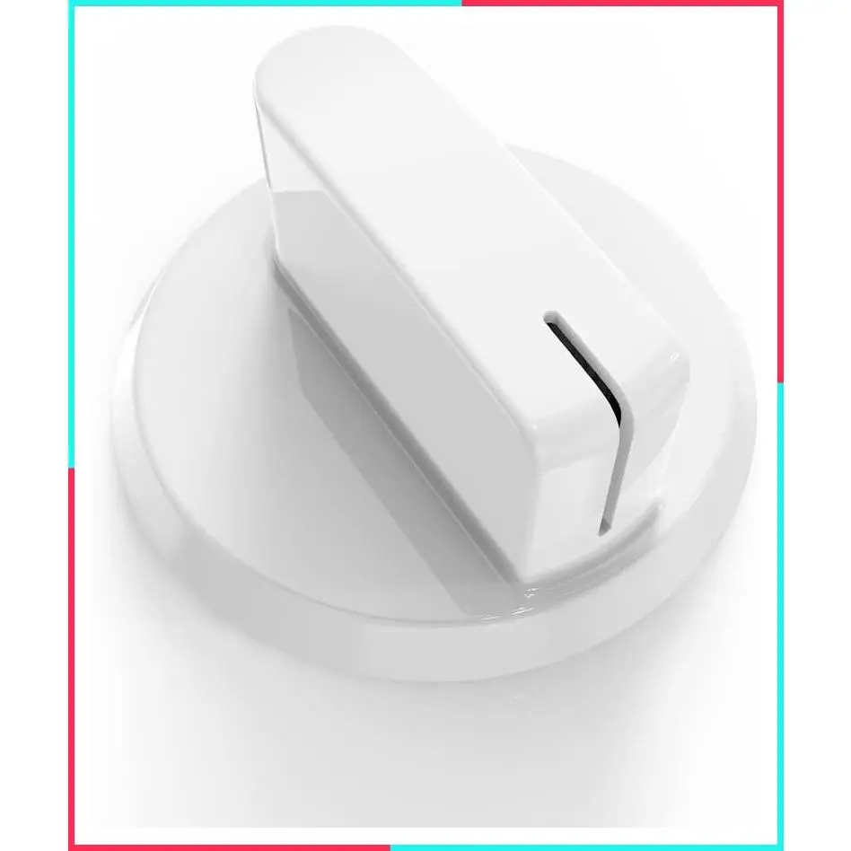 Dryer Timer Control Knob Assembly White Durable Replacement Compatible with GE Dryers