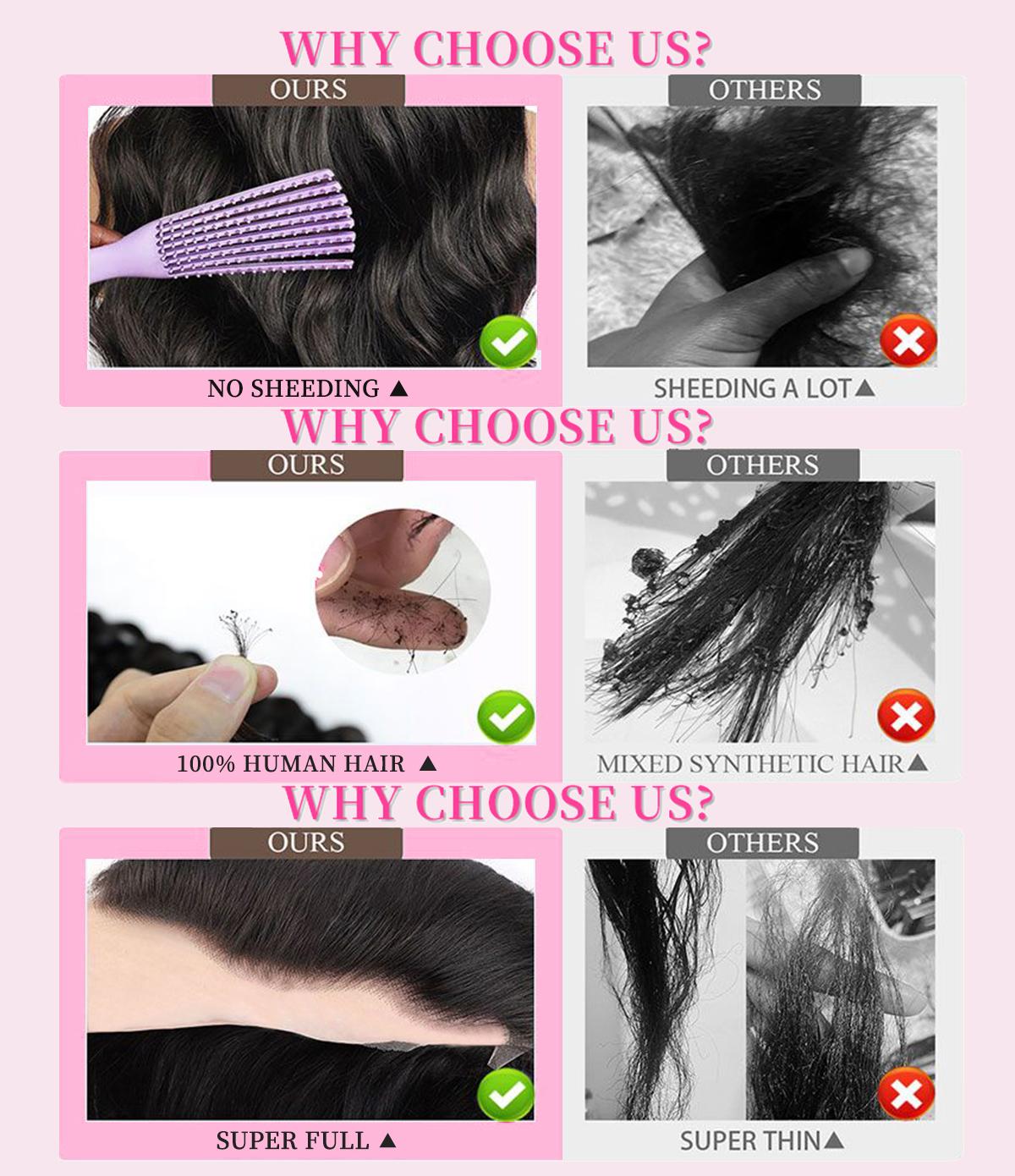 Bling Hair Body Wave 5x5 HD Lace Ready to Go Glueless Wigs Human Hair Easy Wear Pre Plucked Pre Cut Pre Bleached 6x4 Lace Closure Wigs 180% Density Long Wavy for Black Women Natural Color with Baby Hair For Black Women