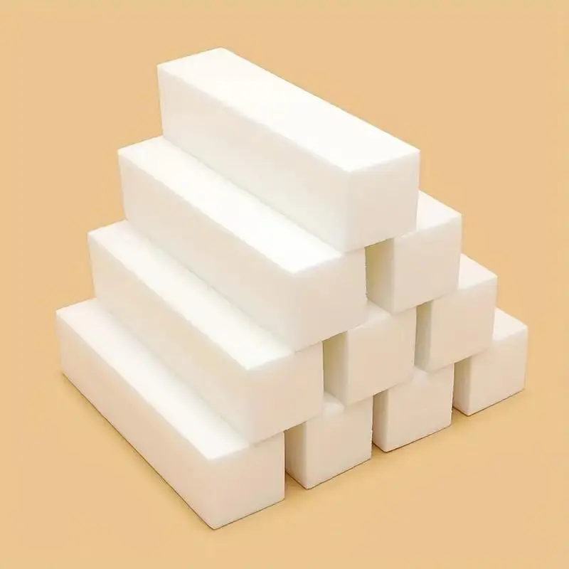 10pcs Nail Buffer Block for Acrylic and Natural Nails, 4 Sided Sanding Buffers for Gel Nails Fingernail Shine Buffing Filer Set, Professional Manicure Polisher Buffer Bulk Medium Grit (Pink/Purple/White)