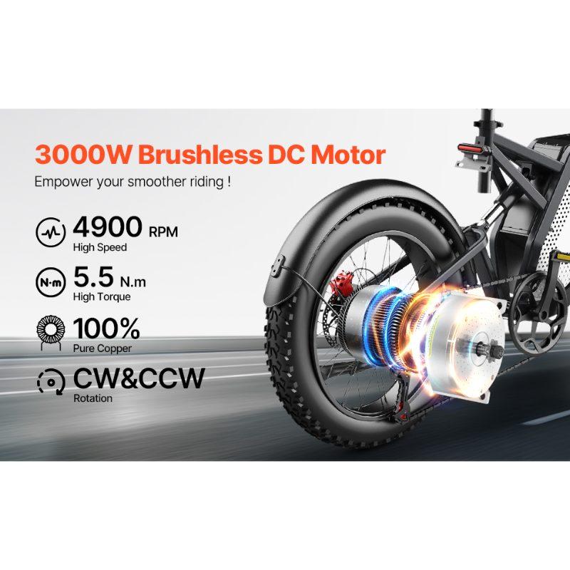 VEVOR 3000W Electric Brushless DC Motor Kit - 72V 4900rpm Motor with Upgraded Speed Controller and Throttle Grip Kit for Go Karts E-Bike Motorcycle Scooter DIY VEVOR 3000W Electric Brushless DC Motor Kit - 72V 4900rpm Motor with Upgraded Speed Controller and Throttle Grip Kit for Go Karts E-Bike Motorcycle Scooter DIY
