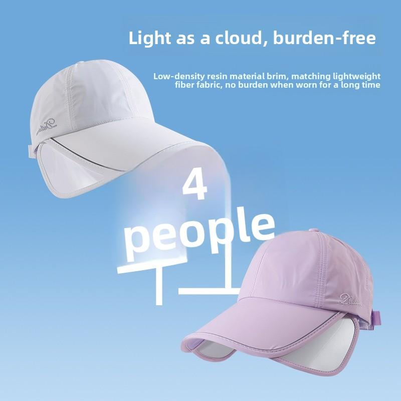 Outdoor sun hat golf sun protection sun hat women's summer wide brim sports empty top pull-up cap