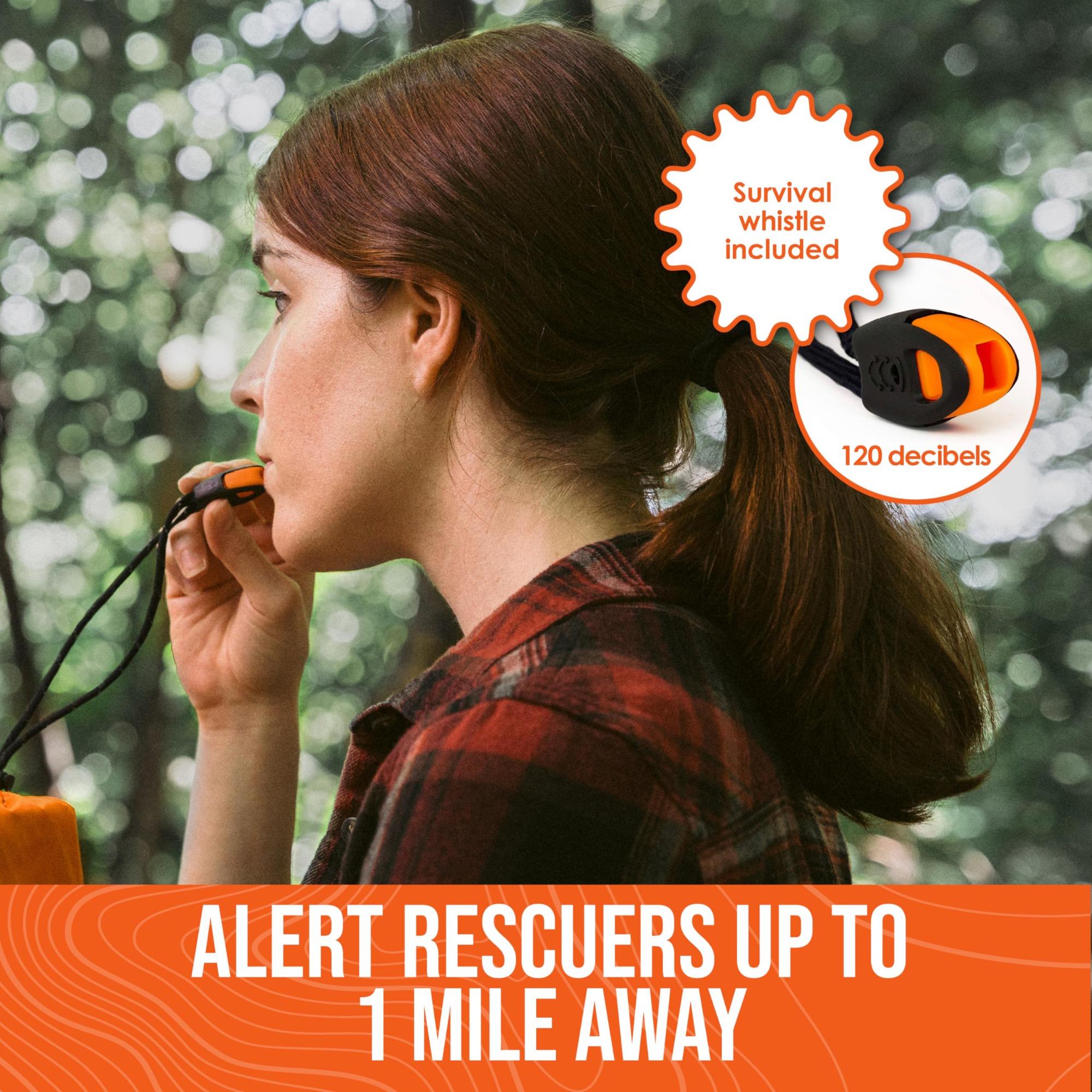 Portable Tent, Waterproof Rainproof Folding Tent with Whistle & Paracord for Outdoor Camping Hiking, Valentine's Day Gift