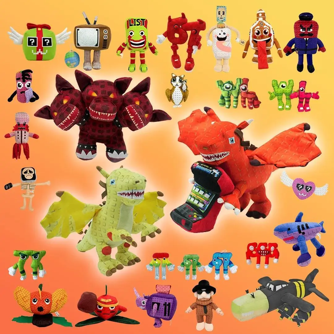 2026 Steal Brainrot Plush Toys Cute NO.67 Brainrot Plush Dolls Game Dragon Plushie WL Yellow Cat Stuffed Dolls Birthday Gifts