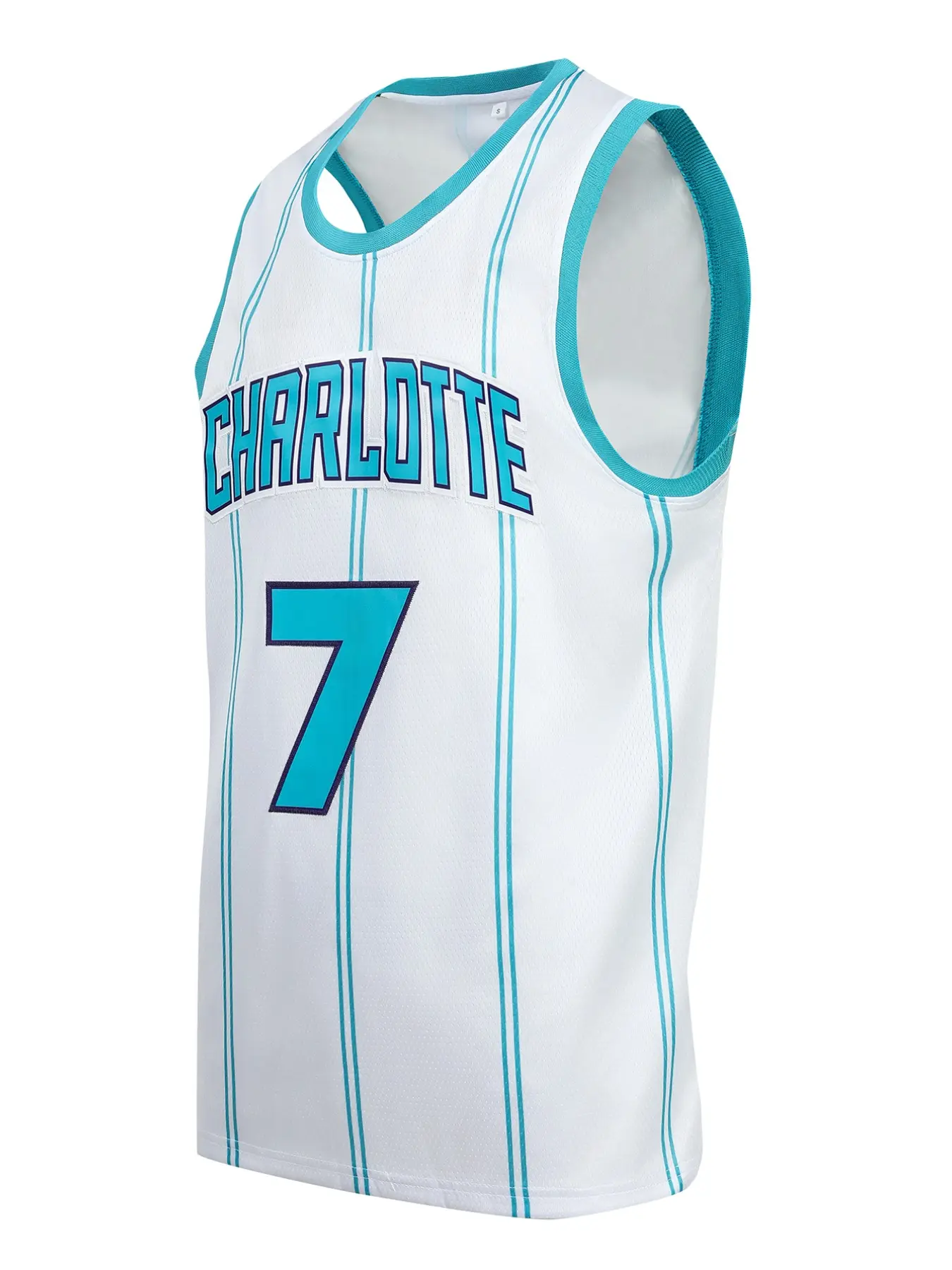 Men's 7 White Basketball Jersey, Embroidered Sports Wear, Casual Short Sleeve Tank Top, Sporty Sports Top, Fitted H-Type Silhouette, Figure Pattern, Embroidered Jerseys, Basketball Clothing