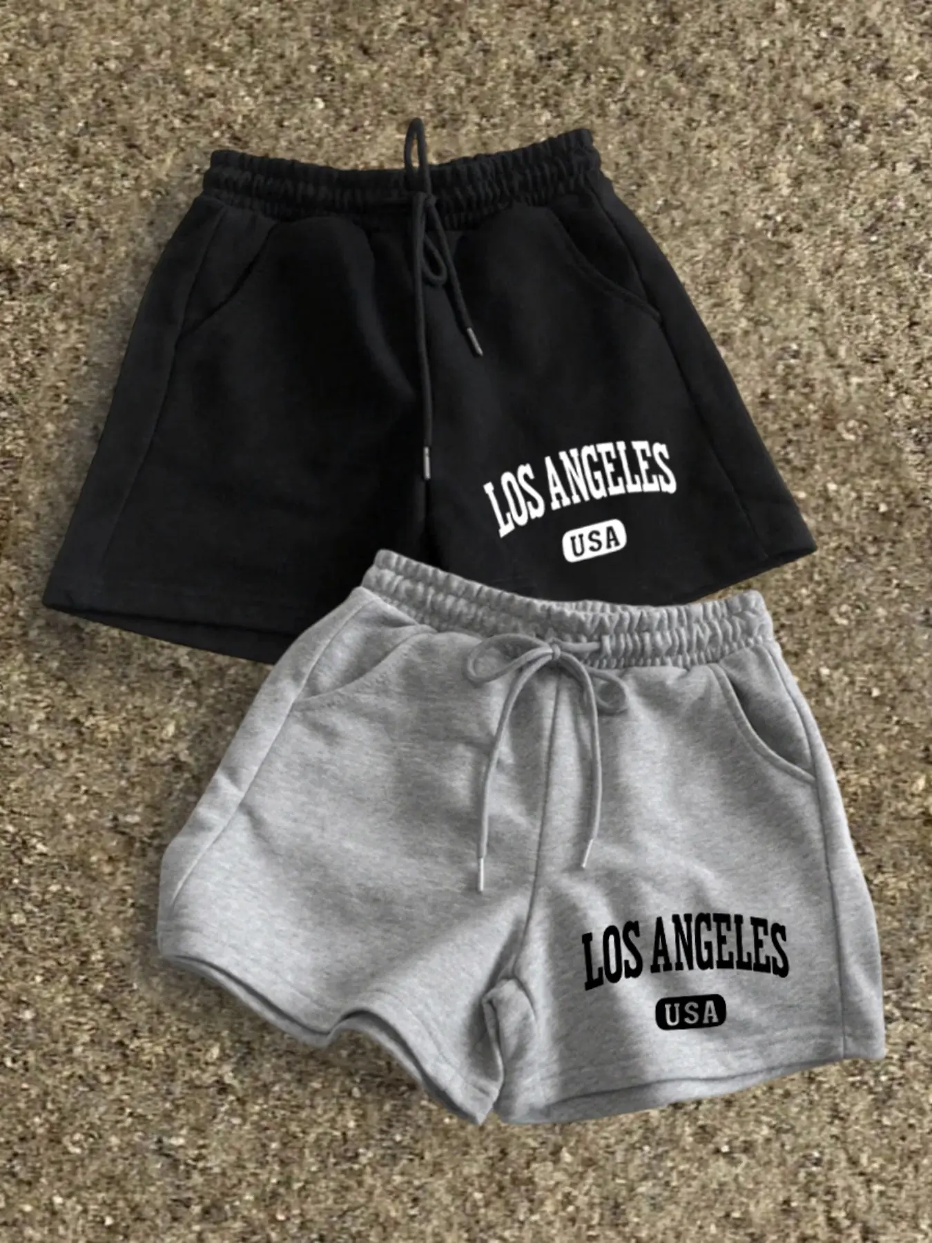 Women's Letter Print Drawstring Waist Shorts, Loose-Fit Breathable Summer Sports Pants, Casual Daily Wear, School, Fashionable Summer Shorts, Loose Sporty Shorts