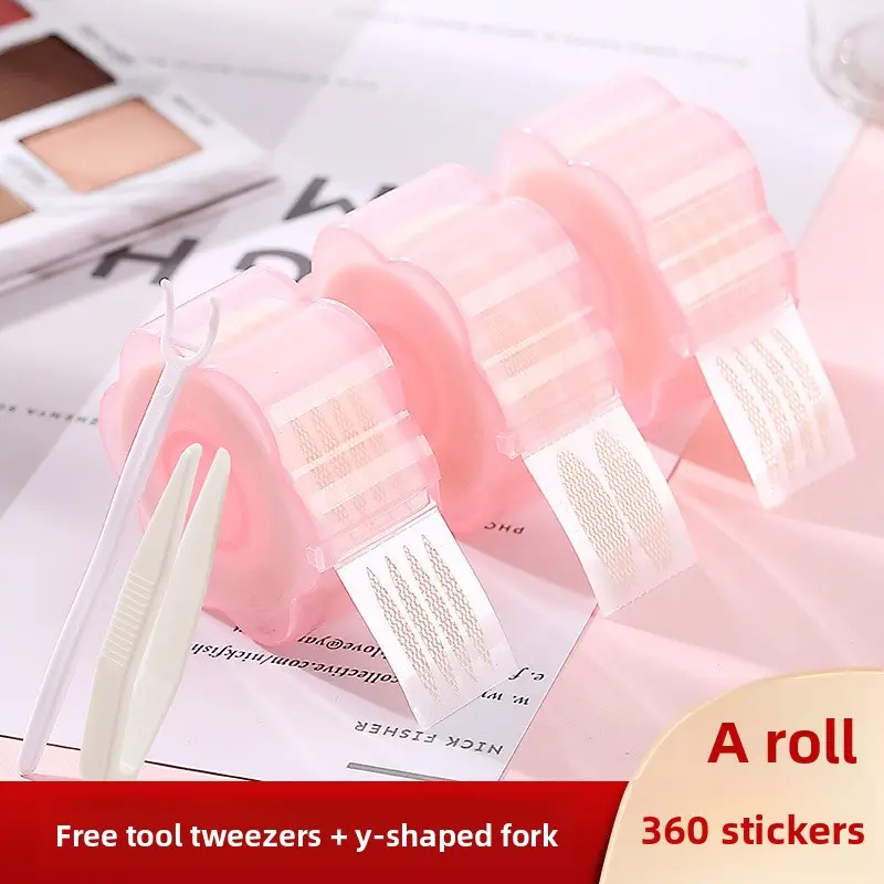 Wholesale Invisible Lace Mesh Eyelid Tape Double Eyelid Sticker No Glue Self-Adhesive Eye Lift Strips for Natural Look