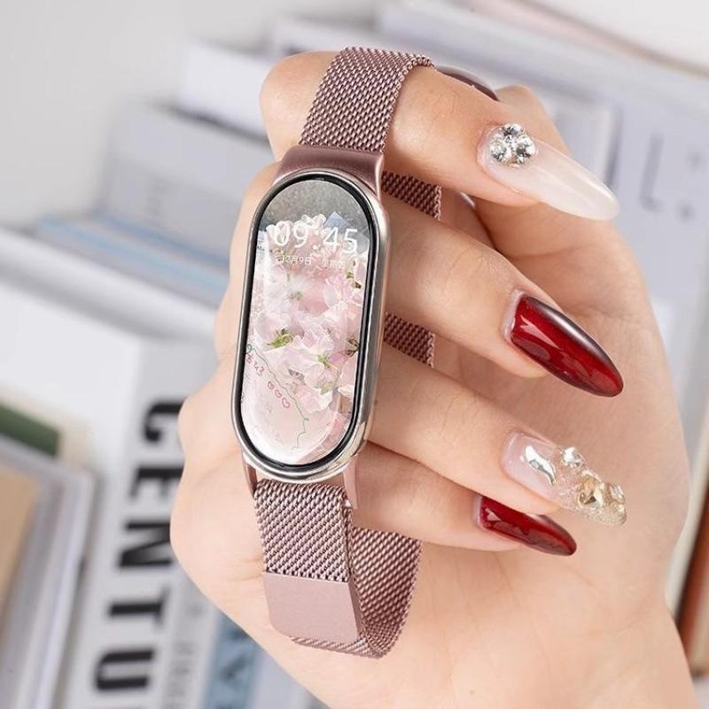 Compatible with Xiaomi Mi Band 9m Lanis magnetic metal strap Xiaomi 8 stainless steel women's watch strap