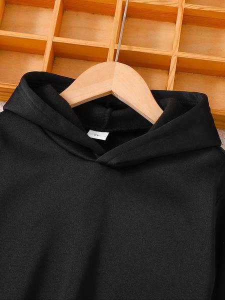 Girls' Witch Hunter Corps Warm Hoodie & Joggers Set, Cozy Fleece Lined Outfit For Fall & Winter