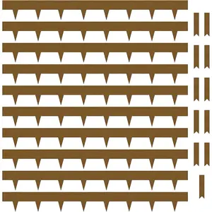 Garden 10-Pack Corten Steel Landscape Lawn Edging - 4.5in H Rust Patina Finish Bendable Metal Strips - Hammer-in Pre-Rusted Border with 11 Clips - Yard Pathway Divider (33Ft )