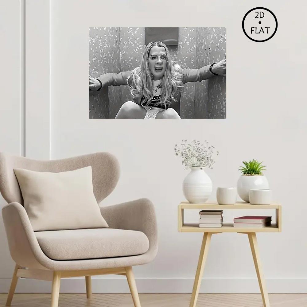 Modern Black and White Comedy Movie Poster Canvas Wall Art with Wooden Frame Vintage Hollywood Glamour Indoor Living Room Dorm Bathroom Decor