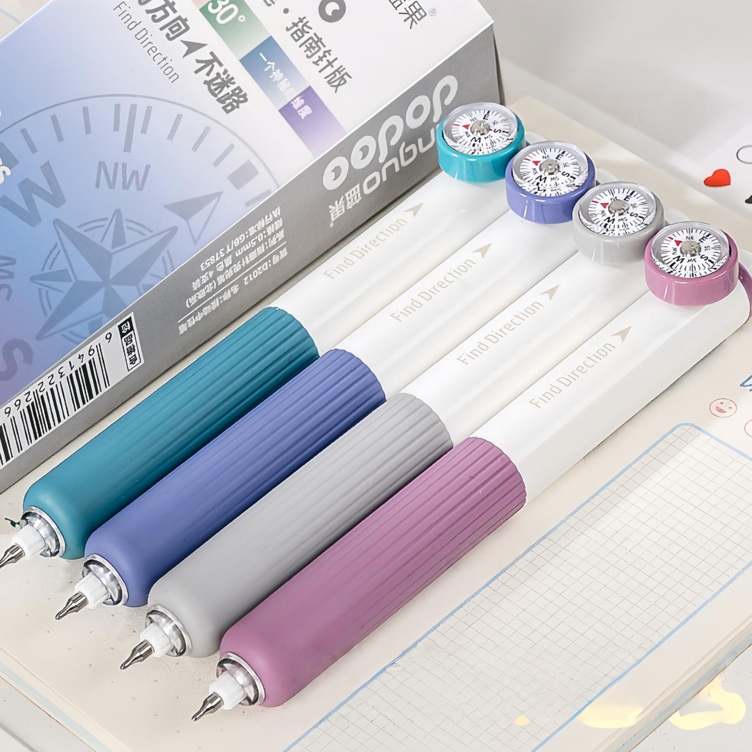 Creative Compass Short Round Pocket Pen, Mini Nurse Pen, Comfort Grip Orienteering Compass Find Direction, Ink Pen for School Office Examination