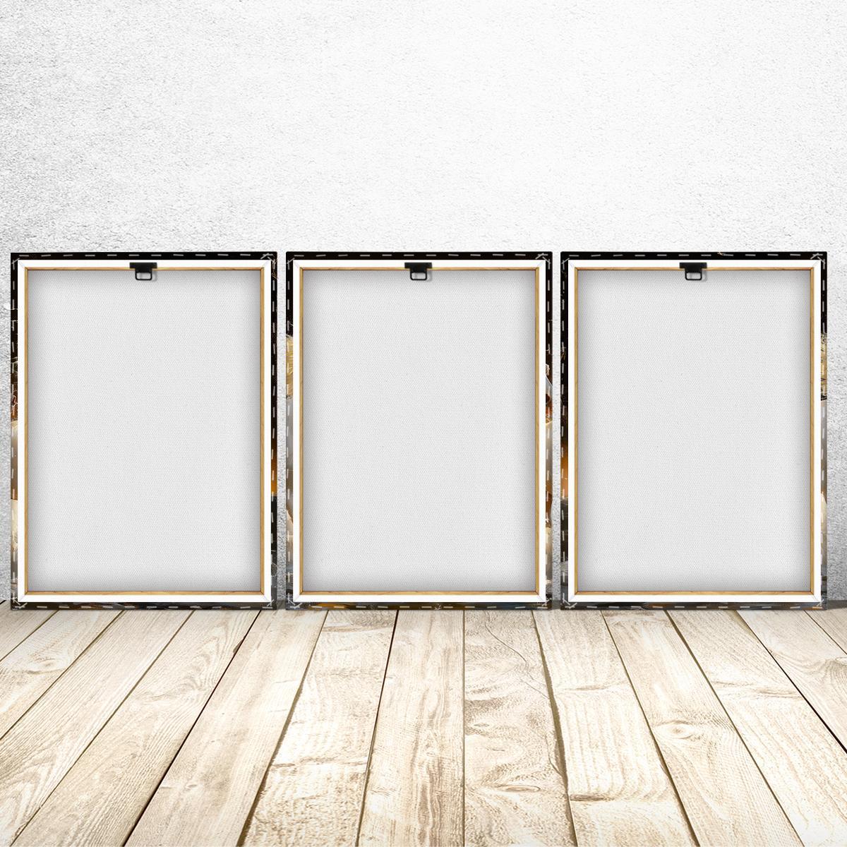 Wooden Framed Horse Canvas Pattern Painting, 3 Counts/set Modern Art Design Animal Pattern Wall Art, Wall Decor for Home Living Room Bedroom Office