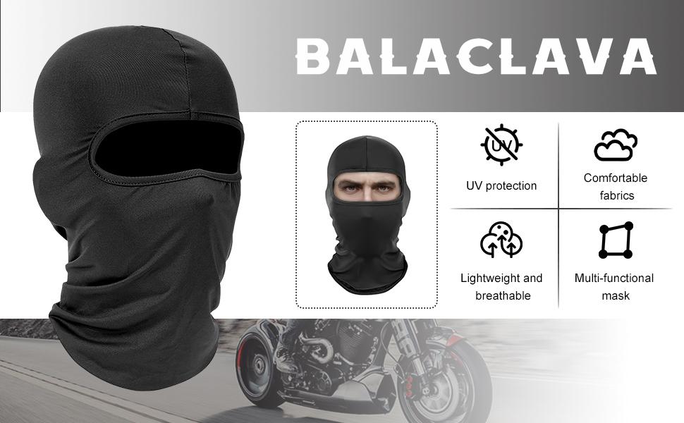 Balaclava Ski Mask Full Face, UV & Wind Protection Face Mask for Summer Hot Weather, Breathable & Lightweight Balaclava Face Mask Cycling Motorcycle for Men Women (Light Blue)