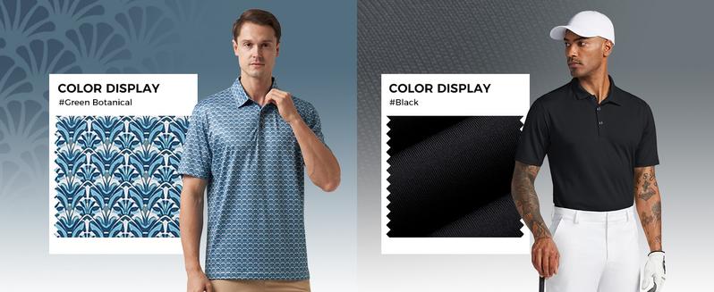 Willit Men's Golf Polo Shirts Short Sleeve Print Performance Moisture Wicking Casual Stretch Breathable workout tops