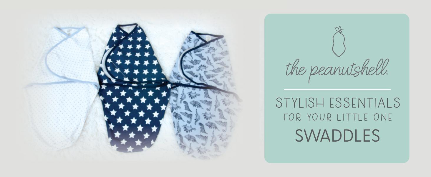 Baby Swaddle Blankets Set of 3 - Baby Sleep Sack for Newborn, Newborns Sack 0-3, 3-6 Month Swaddles, Soft & Breathable Cotton - Desert Safari (S/M)